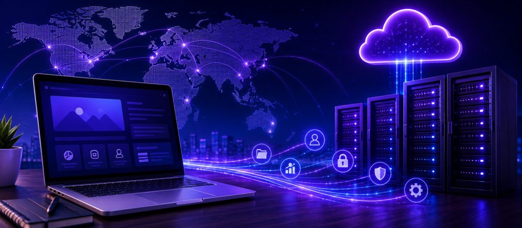 Hostinger web hosting with global servers, cloud computing and secure website infrastructure