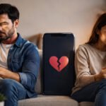 how smartphones affect relationships - couple ignoring each other while using smartphones