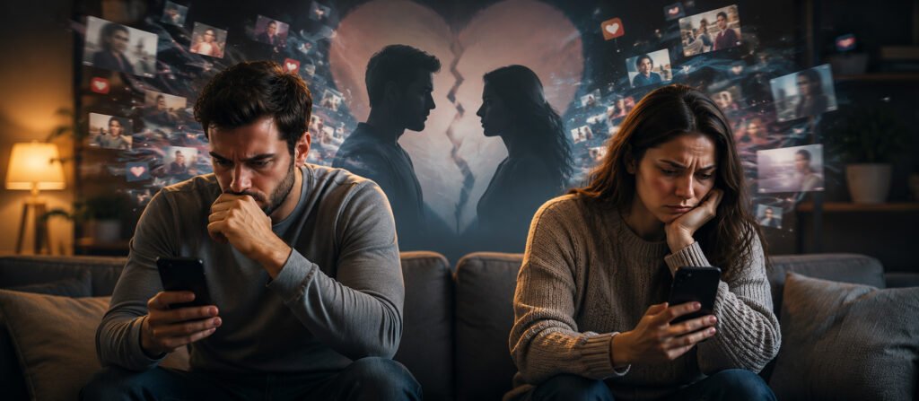 how smartphones affect relationships when social media content reinforces relationship conflict