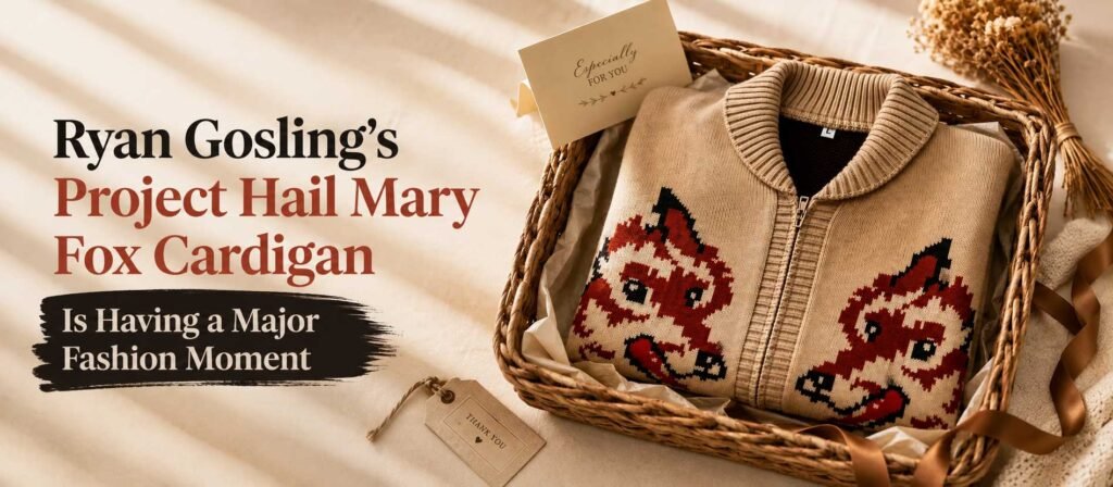 Ryan Gosling’s Project Hail Mary fox cardigan is having a major fashion moment.