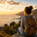 Solo traveler exploring an American destination during the 2026 travel trend