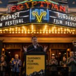 Sundance Film Festival 2027 event outside a theater in Boulder Colorado