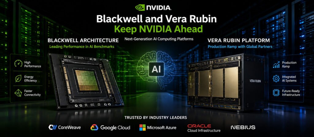 NVIDIA Q2 FY2027 results featuring Blackwell and Vera Rubin AI computing platforms