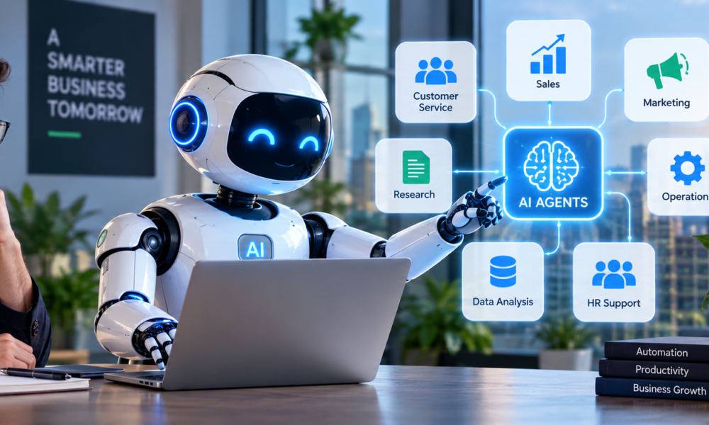 AI agents for business supporting customer service, sales, marketing, research, data analysis and operations in 2026