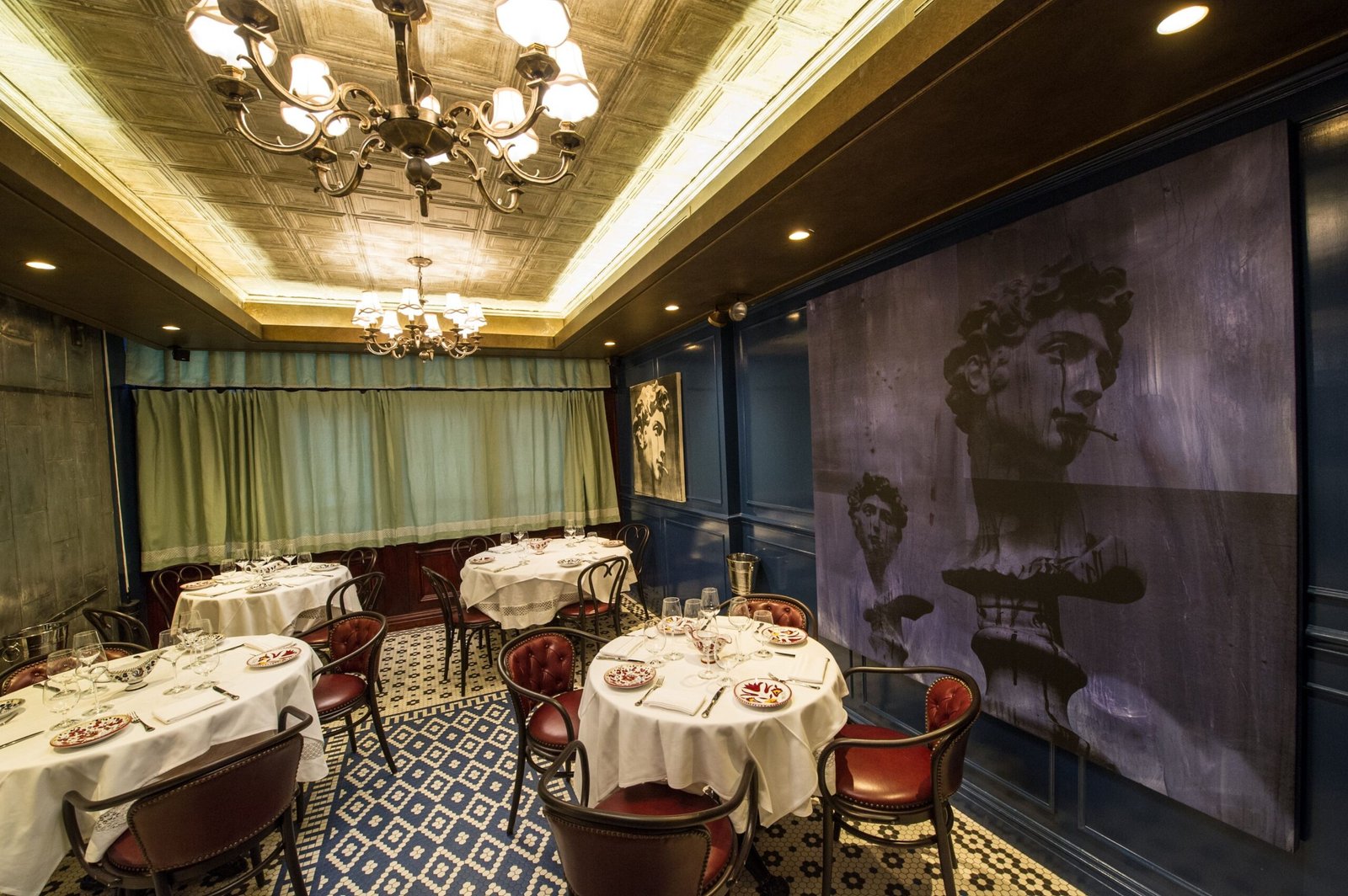 Carbone NYC private dining room with classic Italian-American decor