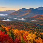 New Hampshire fall foliage along the Kancamagus Highway in autumn