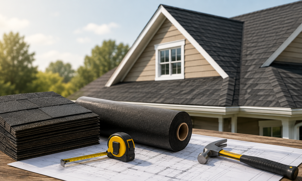 Roofing Calculator for calculating roof area and roofing materials