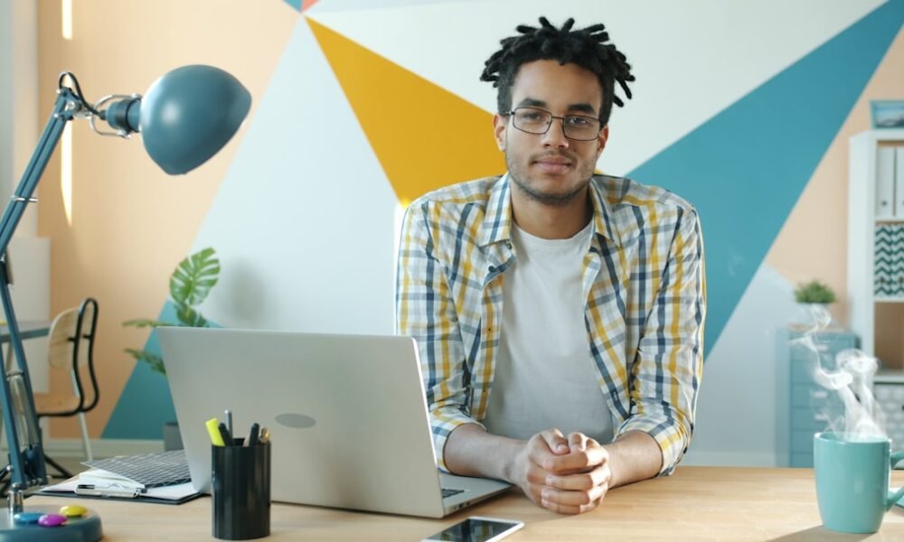 Small business owner using simple systems and workflow tools to save time
