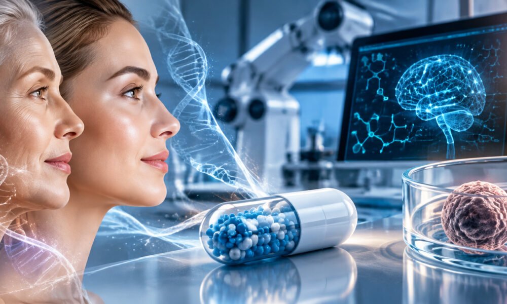 AI-generated drug research exploring whether rentosertib could slow biological aging