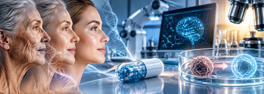 AI-generated drug research exploring whether rentosertib could slow biological aging