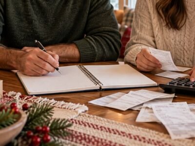U.S. household planning a 2026 holiday budget with gifts and expenses