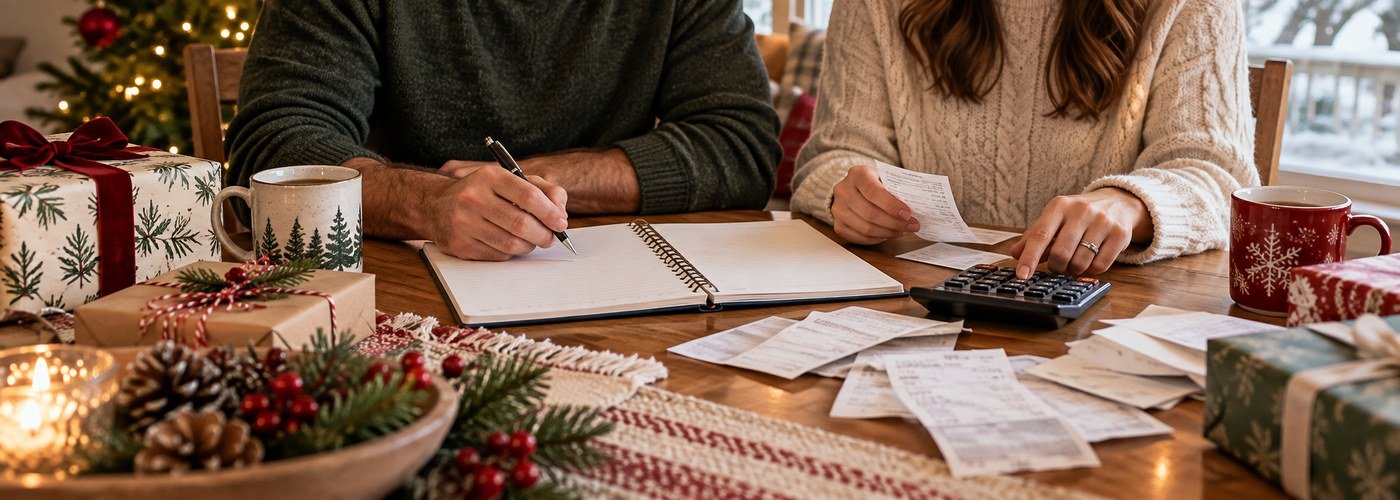 U.S. household planning a 2026 holiday budget with gifts and expenses