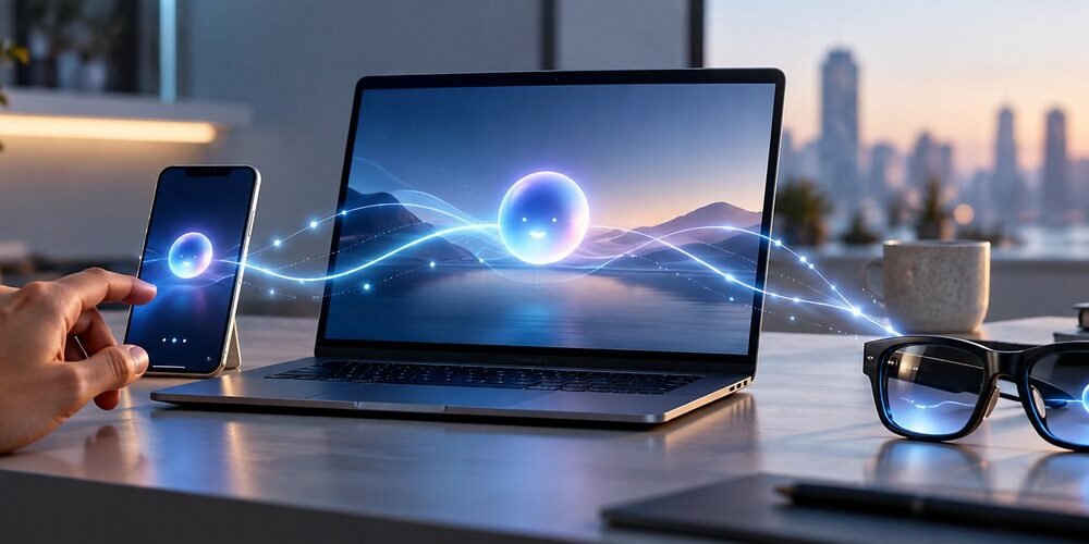 Meta Muse AI agent concept showing an AI assistant across consumer devices