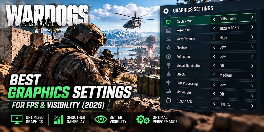 WARDOGS best graphics settings for FPS and visibility on PC in 2026