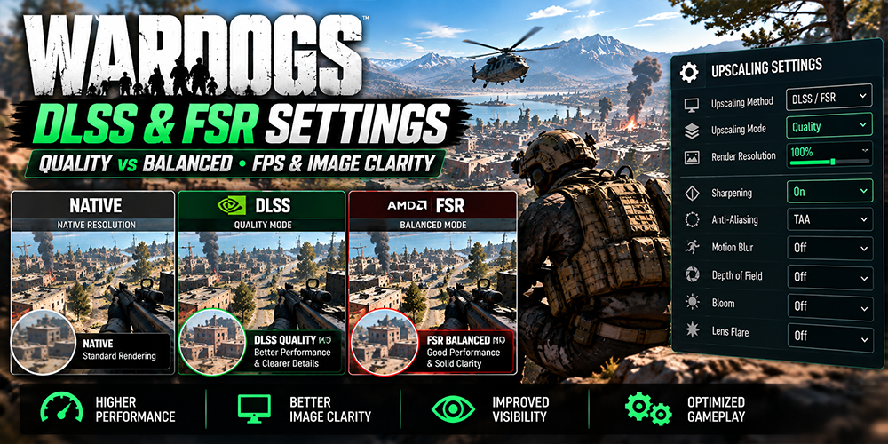 WARDOGS DLSS and FSR settings for better FPS and image clarity on PC in 2026