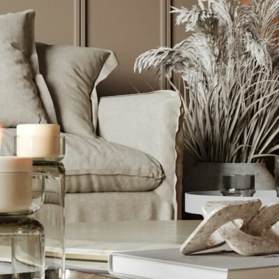 Warm neutral living room for fall home decor ideas 2026