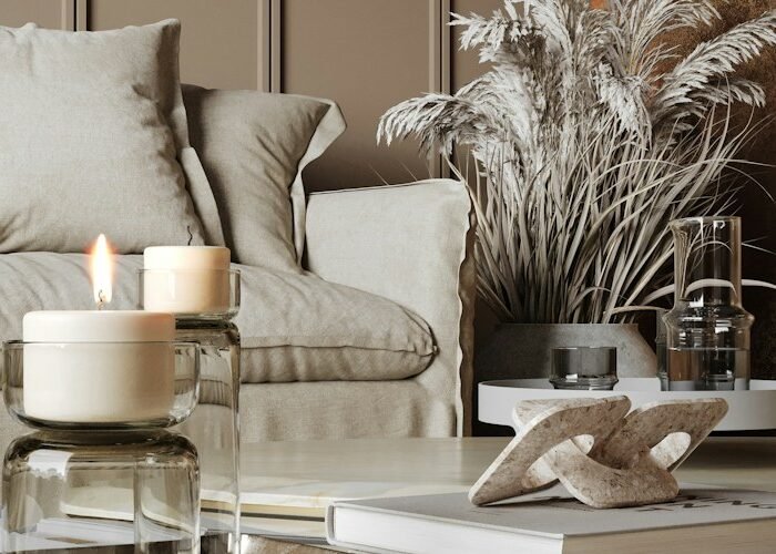 Warm neutral living room for fall home decor ideas 2026