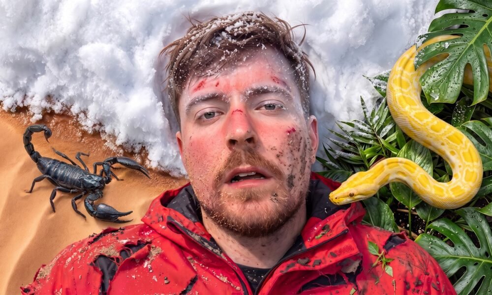 Official MrBeast I Survived The Most Extreme Places On Earth YouTube video thumbnail