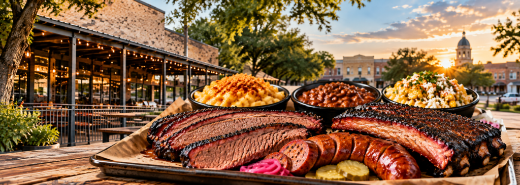 Burnt Bean Company restaurant and Texas BBQ in Seguin Texas