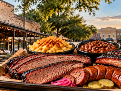 Burnt Bean Company restaurant and Texas BBQ in Seguin Texas
